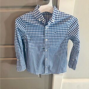 Vineyard Vines Kids / Blue Checkered Button Down Shirt